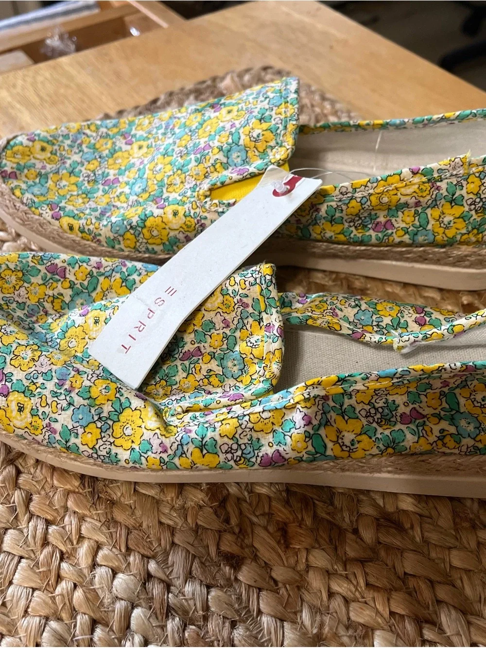 Esprit Yellow Floral Slip-On Espadrilles for Kids